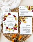 RUBY Printable Sunflower Wedding Invitation Template Bundle
