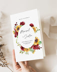 RUBY Sunflower Wedding Program Template Order of Service