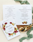 RUBY Sunflower Wedding Program Template Order of Service