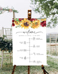 RUBY Printable Wedding Order of Events Sign Rustic