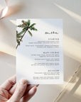 KONA Tropical Menu Cards Template