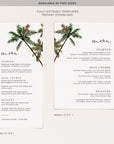 KONA Tropical Menu Cards Template
