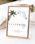 KONA Tropical Theme Small Wedding Sign Template