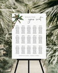 KONA Palm Tree Seating Chart Wedding Template