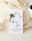 KONA Palm Tree Wedding Thank You Tags Printable