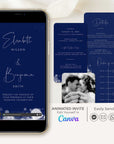 ANITA Wedding Invitation Video Template - Blue & Silver