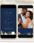 ANITA Wedding Invitation Video Template - Navy & Gold
