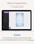 ANITA Wedding Invitation Video Template - Dusty Blue & Silver