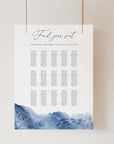 YLENIA Ocean Wedding Seating Chart Template