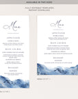 YLENIA Ocean Wedding Menu Template
