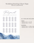 YLENIA Ocean Wedding Seating Chart Template