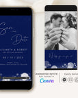 ANITA Save the Date Video Template - Blue & Silver