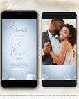 ANITA Wedding Invitation Video Template - Dusty Blue & Silver