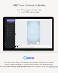 ANITA Save the Date Video Template - Dusty Blue & Gold