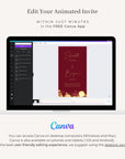 ANITA Wedding Invitation Video Template - Burgundy