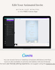 ANITA Wedding Invitation Video Template - Dusty Blue & Gold