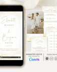 ANITA Wedding Invitation Video Template - White & Gold