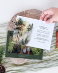 GAIA Pine Tree Wedding Invitation Postcard Template