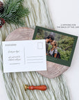 GAIA Pine Tree Wedding Invitation Postcard Template