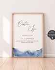 YLENIA Ocean Wedding Small Sign Printable