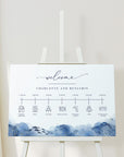 YLENIA Ocean Wedding Sign with Timeline