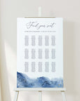 YLENIA Ocean Wedding Seating Chart Template