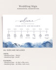 YLENIA Ocean Wedding Sign with Timeline