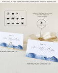 YLENIA Ocean Theme Place Card Template