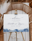 YLENIA Ocean Wedding Welcome Sign Template
