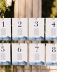 YLENIA Ocean Wedding Seating Chart Card Template