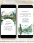 ARNA Digital Marriage Invitation Card with Mountains