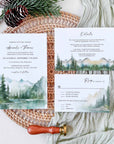 ARNA Mountain Wedding Invitation Template Suite