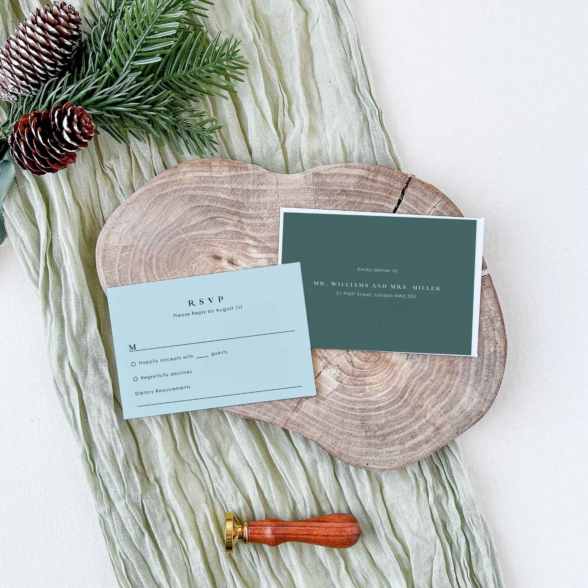 ARNA Mountain Themed Wedding Invitation Template Set