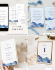 YLENIA Ocean Wedding Invitation Bundle Template