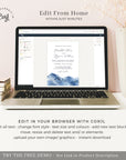 YLENIA Ocean Wedding Invitation Set Template With RSVP
