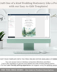 ARNA Mountain Wedding Invitation Template Suite