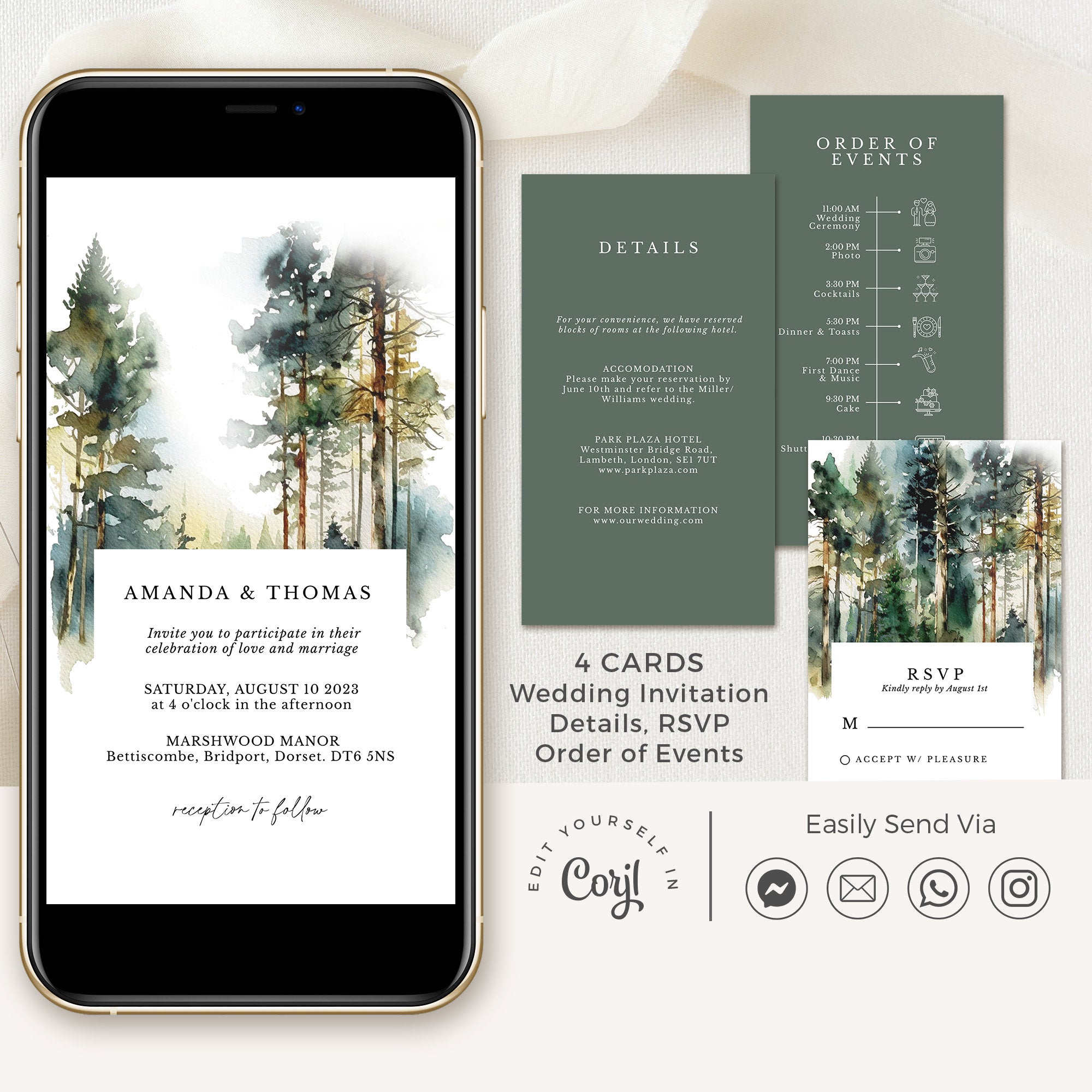 GAIA Digital Marriage Card Forest