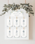 BIANCA Winter Wedding Seating Chart Card Template