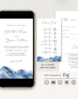 YLENIA Ocean Wedding Invitation Digital Template