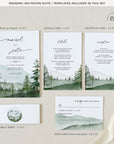 GAIA Forest Wedding Invitation Template Set