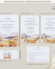ARNA Wildflower Wedding Invitation Suite Template