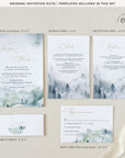 ARNA Winter Wedding Invitation Template Set