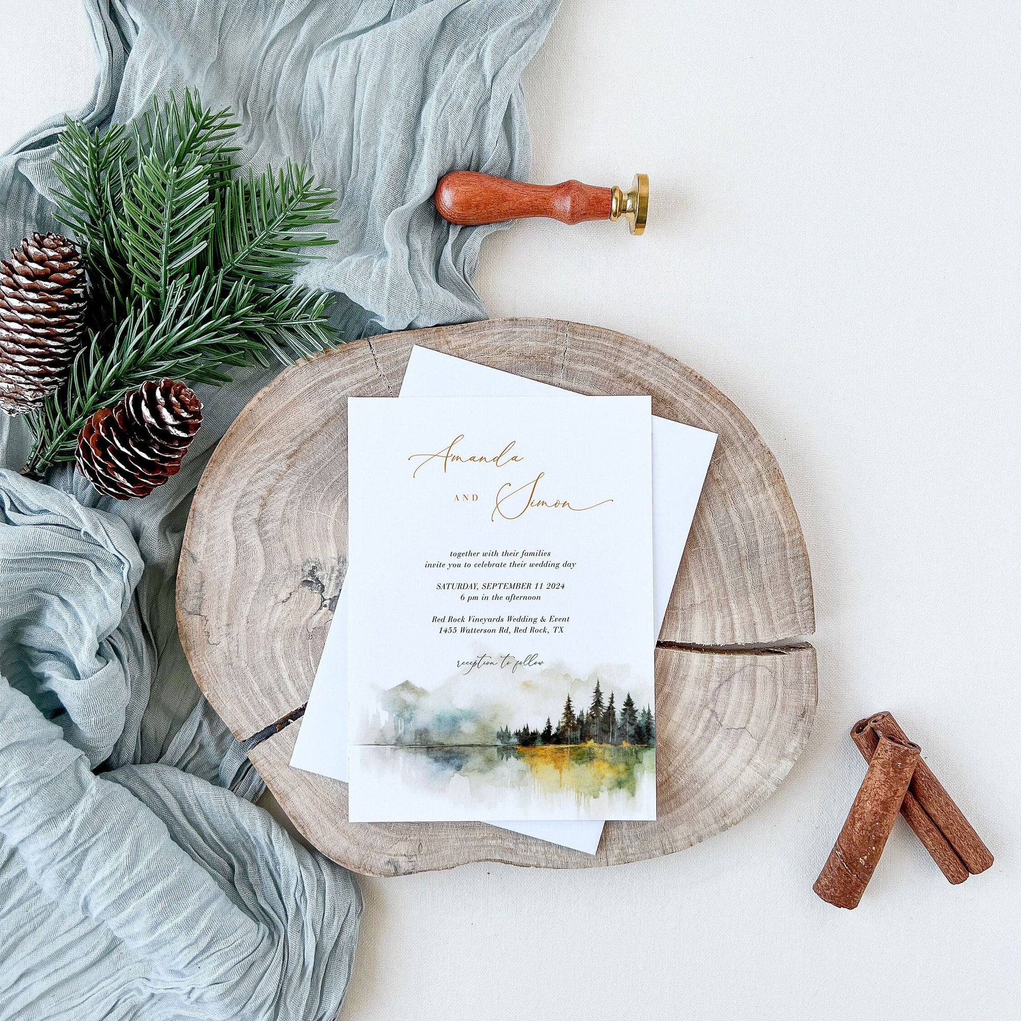 ARNA Winter Wedding Invitation Template