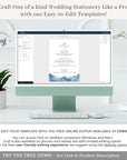 YLENIA Ocean Wedding Menu Template
