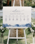 YLENIA Ocean Wedding Sign with Timeline