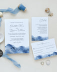 YLENIA Ocean Wedding Invitation Set Template With RSVP