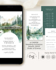 ARNA Digital Marriage Invitation Card with Mountains