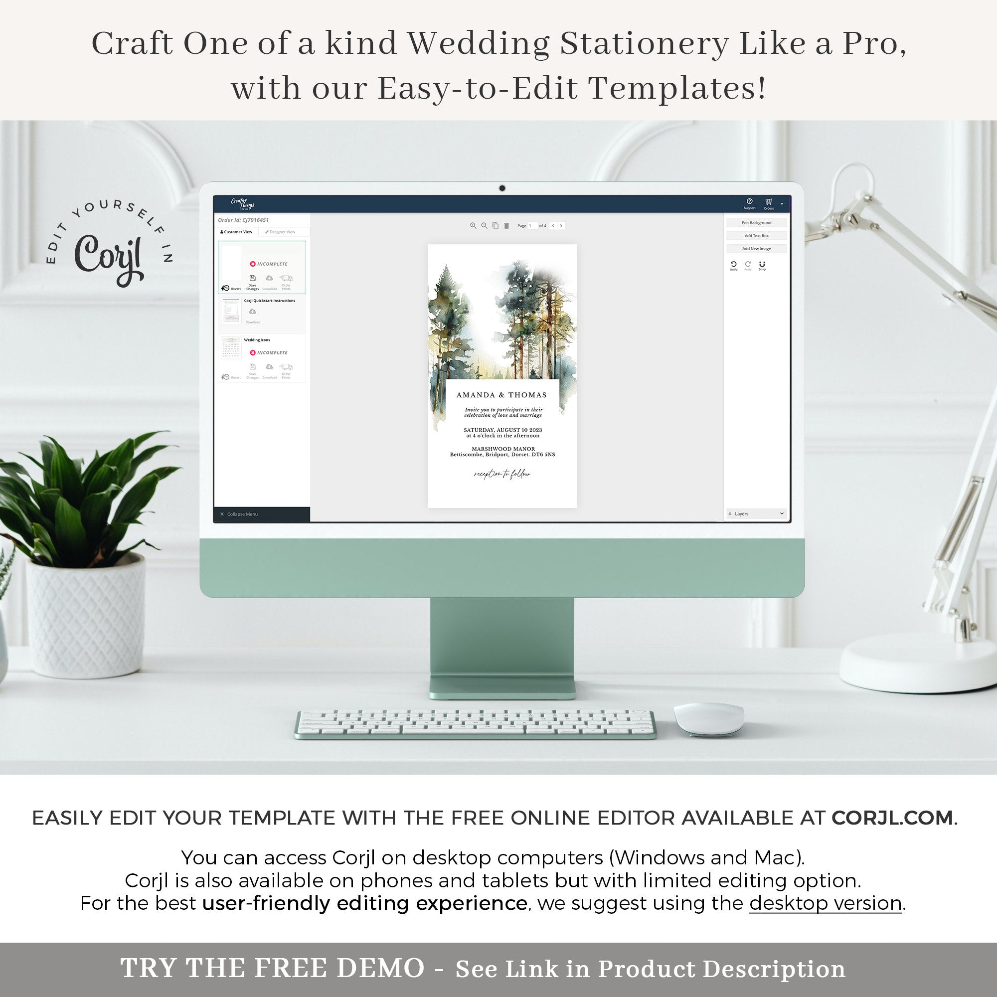 GAIA Digital Marriage Card Forest