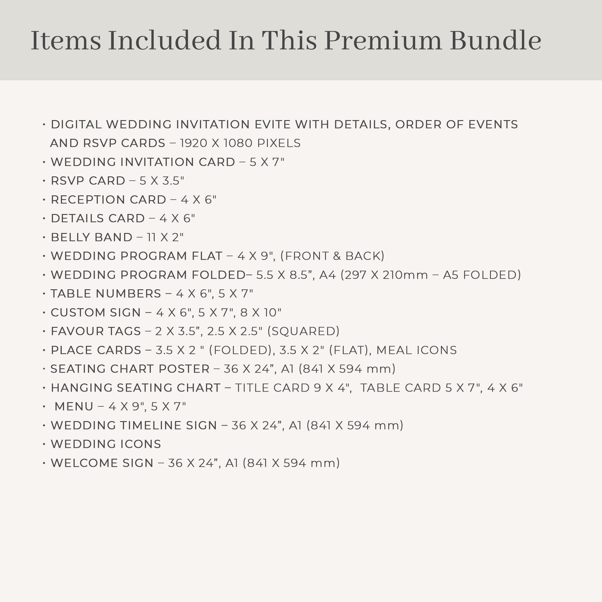 BIANCA Winter Wedding Stationery Bundle Template Set