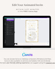 Passport Wedding Invitation Video Template - Black